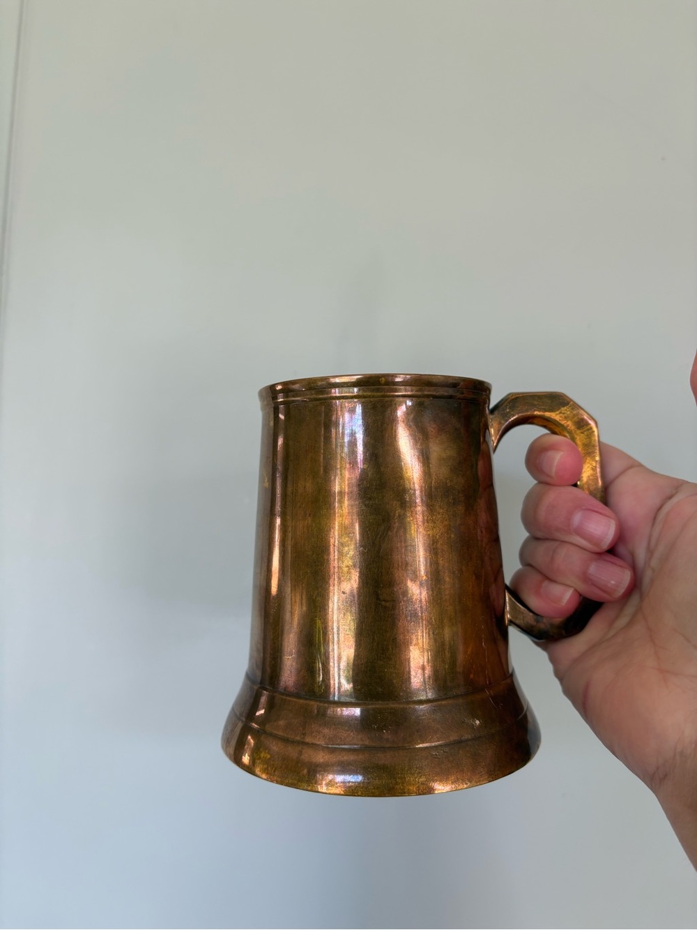 Vintage brass tankard mug desk organizer and pen holder come with free faux tree